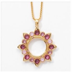 Rose Crystal Gold Necklace